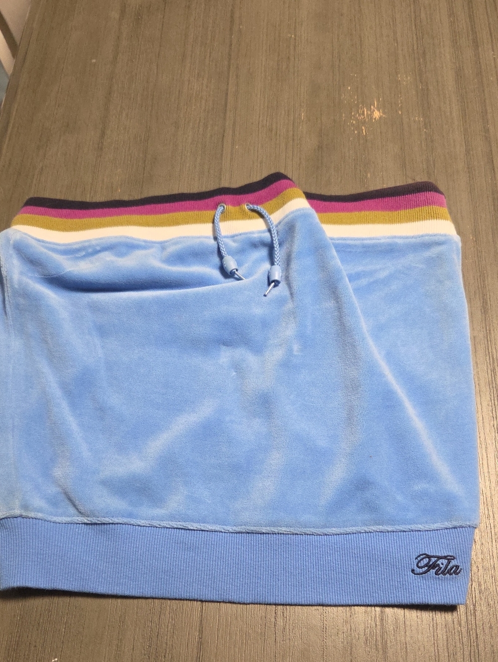 FILA Light Blue Velour top